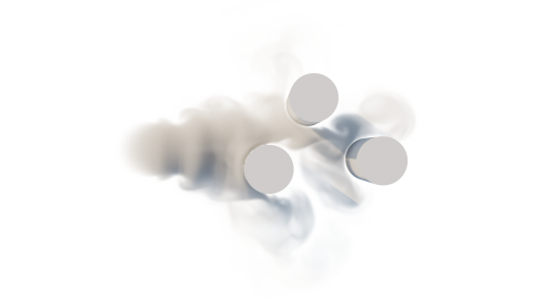 Particle attributes displayed around a Suzanne mesh